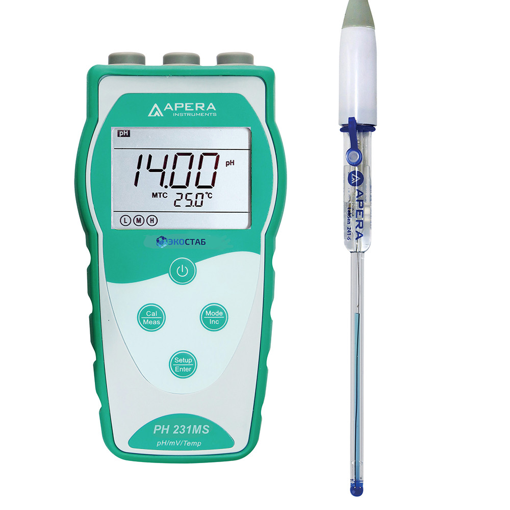 PH231MS ЭКОСТАБ Портативный pH-метр для образцов небольшого объема PH231MS ЭКОСТАБ Портативный pH-метр для образцов небольшого объема