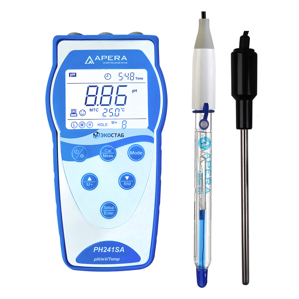 PH241SA ЭКОСТАБ Портативный рН-метр с GLP для сильнощелочных растворов PH241SA ЭКОСТАБ Портативный рН-метр с GLP для сильнощелочных растворов