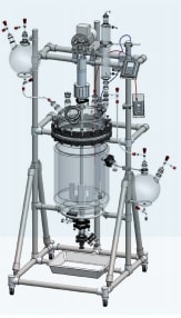 Реактор химический 100 л, без верхнеприводного двигателя, EasyChem, DN400 Реактор химический 100 л, без верхнеприводного двигателя, EasyChem, DN400