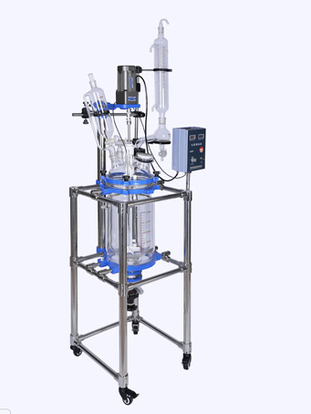 Реактор лабораторный, 400 °С, 20 л, EXS-20L, с рубашкой, верхнеприводной мешалкой с взрывобезопасным исполнением, штативом Реактор лабораторный, 400 °С, 20 л, EXS-20L, с рубашкой, верхнеприводной мешалкой с взрывобезопасным исполнением, штативом — изображение 3